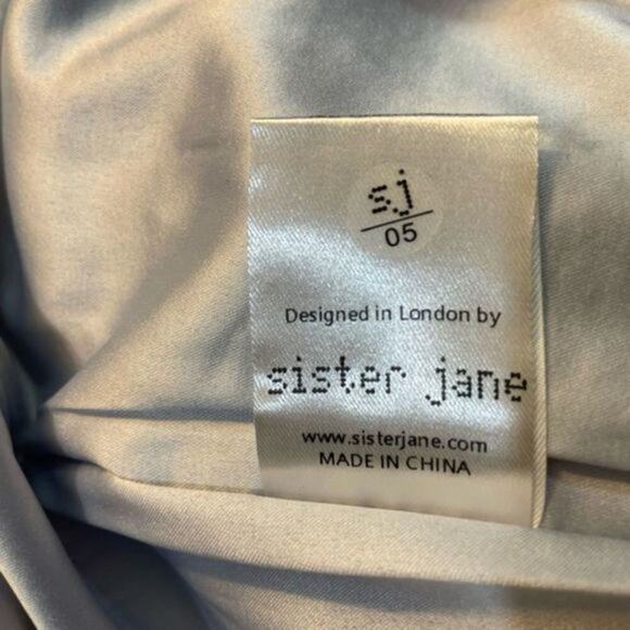 Sister Jane Sleeveless Baby Blue Multicolored Tweed Mini Dress Small NWT - Picture 10 of 11